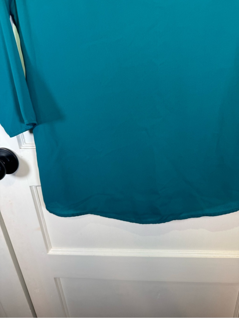 Everly Teal Keyhole Long Sleeve Top - Picture 11 of 11